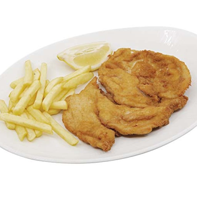 Escalope de cerdo con patatas