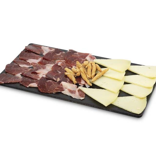 Plato de Jamón Ibérico y Queso Manchego