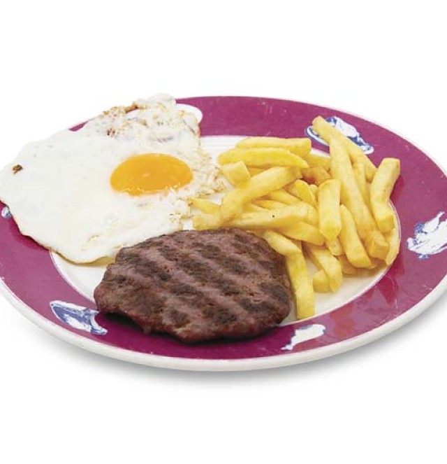 Combinado Hamburguesa, Huevos y Patatas 