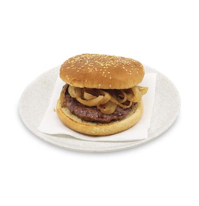 Hamburguesa con cebolla